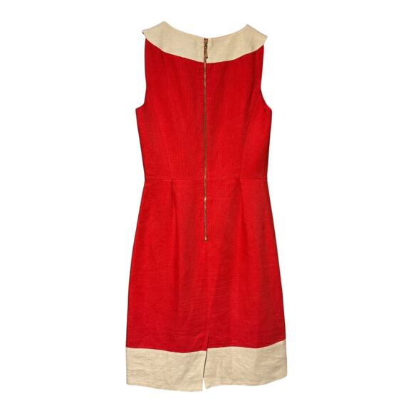 Kate Spade Sleeveless Linen Dress James Red Oat 2 - Picture 3 of 4